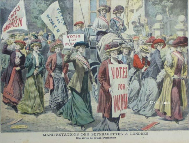 Manifestation de suffragettes à Londres Manifestation de suffragettes à Londres